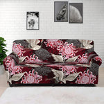 Japanese Cranes And Chrysanthemums Print Sofa Cover