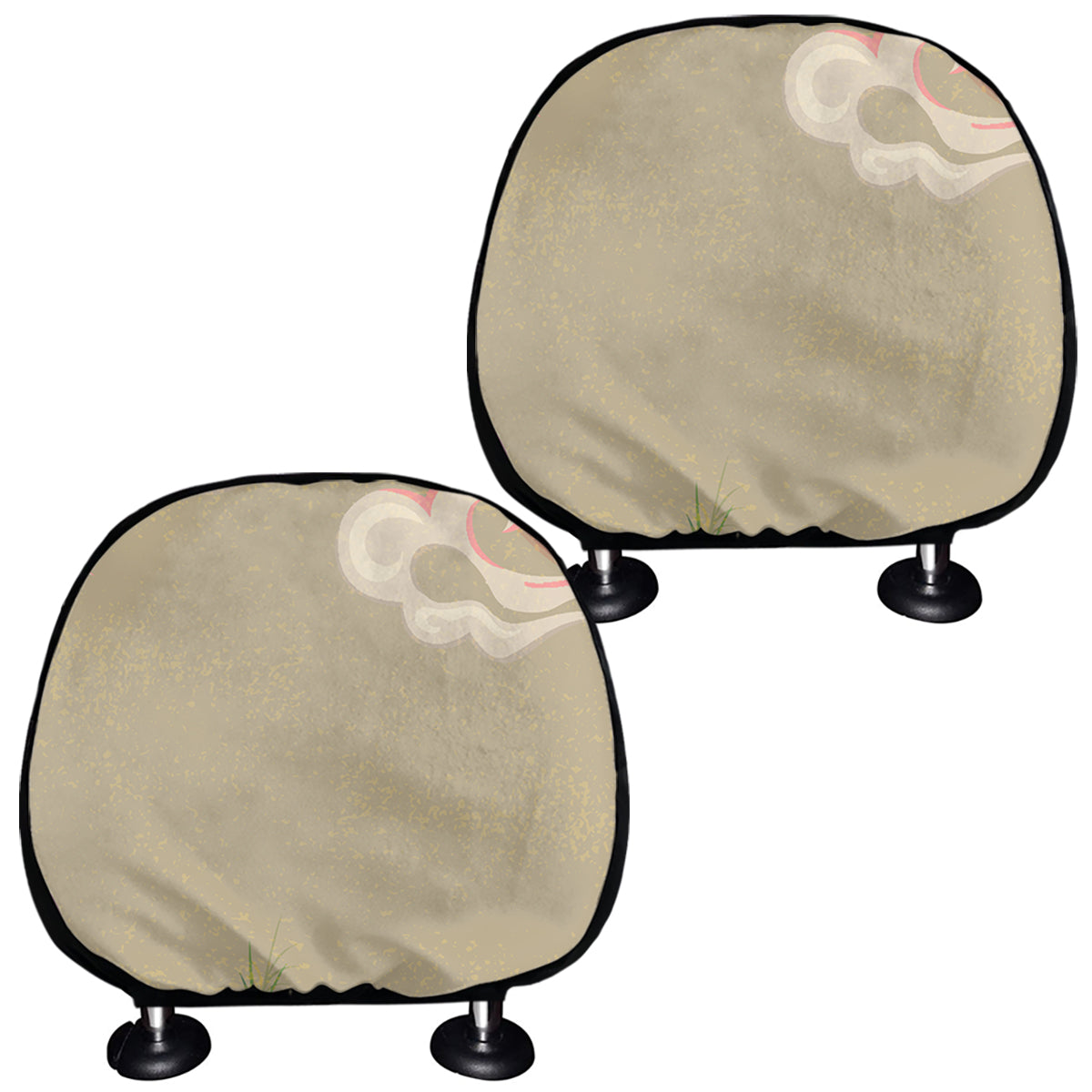 Japanese Cranes At Sunset Print Car Headrest Covers