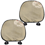 Japanese Cranes At Sunset Print Car Headrest Covers