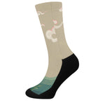 Japanese Cranes At Sunset Print Crew Socks