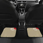 Japanese Cranes At Sunset Print Front and Back Car Floor Mats