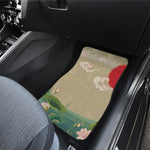 Japanese Cranes At Sunset Print Front Car Floor Mats