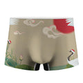 Japanese Cranes At Sunset Print Men's Boxer Briefs
