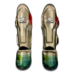 Japanese Cranes At Sunset Print Muay Thai Shin Guard