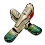 Japanese Cranes At Sunset Print Muay Thai Shin Guard