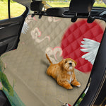 Japanese Cranes At Sunset Print Pet Car Back Seat Cover