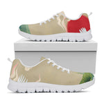 Japanese Cranes At Sunset Print White Sneakers