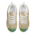 Japanese Cranes At Sunset Print White Sneakers