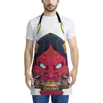 Japanese Demon Mask Print Apron