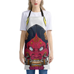 Japanese Demon Mask Print Apron