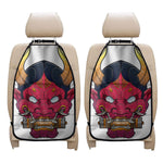 Japanese Demon Mask Print Car Seat Organizers