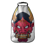 Japanese Demon Mask Print Car Seat Organizers