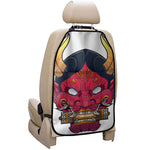 Japanese Demon Mask Print Car Seat Organizers
