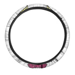 Japanese Demon Mask Print Car Steering Wheel Cover