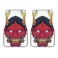 Japanese Demon Mask Print Front Car Floor Mats