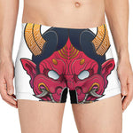 Japanese Demon Mask Print Men's Boxer Briefs