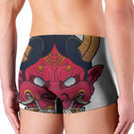 Japanese Demon Mask Print Men's Boxer Briefs