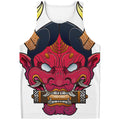 Japanese Demon Mask Print Men's Tank Top
