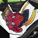 Japanese Demon Mask Print Pet Car Back Seat Cover