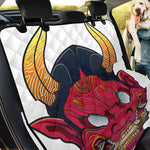 Japanese Demon Mask Print Pet Car Back Seat Cover