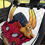 Japanese Demon Mask Print Pet Car Back Seat Cover