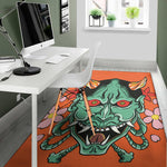 Japanese Demon Print Area Rug