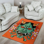 Japanese Demon Print Area Rug