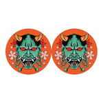 Japanese Demon Print Car Coasters