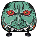 Japanese Demon Print Car Headrest Covers