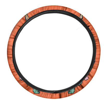 Japanese Demon Print Car Steering Wheel Cover