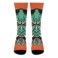 Japanese Demon Print Crew Socks