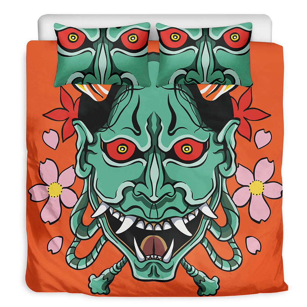 Japanese Demon Print Duvet Cover Bedding Set