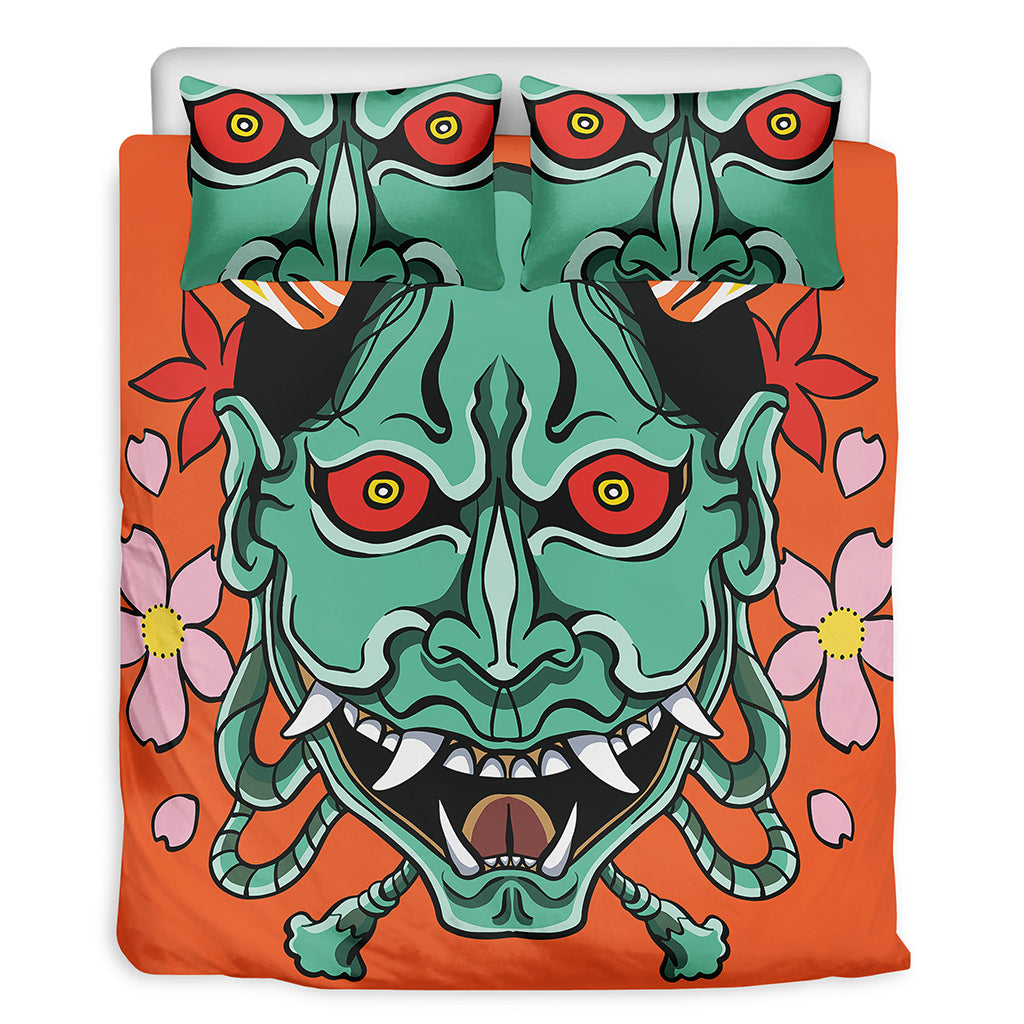 Japanese Demon Print Duvet Cover Bedding Set