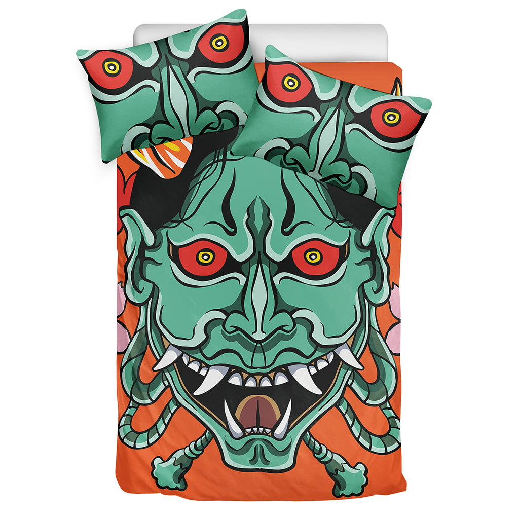 Japanese Demon Print Duvet Cover Bedding Set