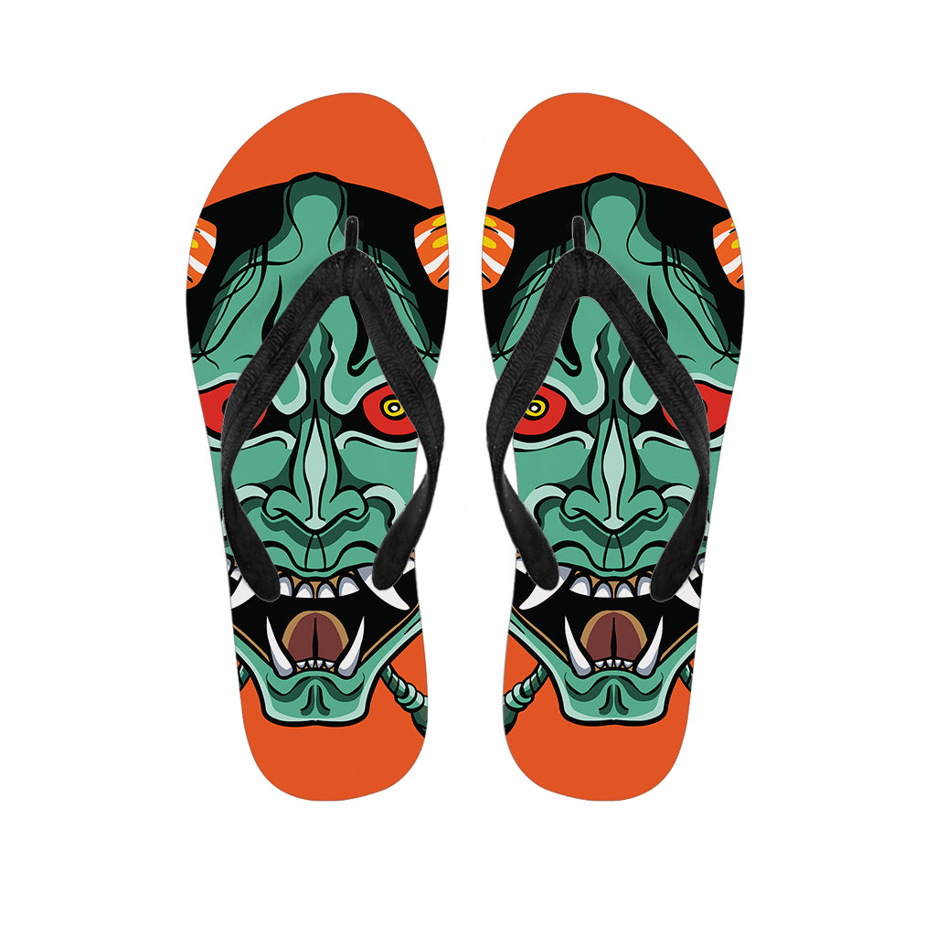 Japanese Demon Print Flip Flops