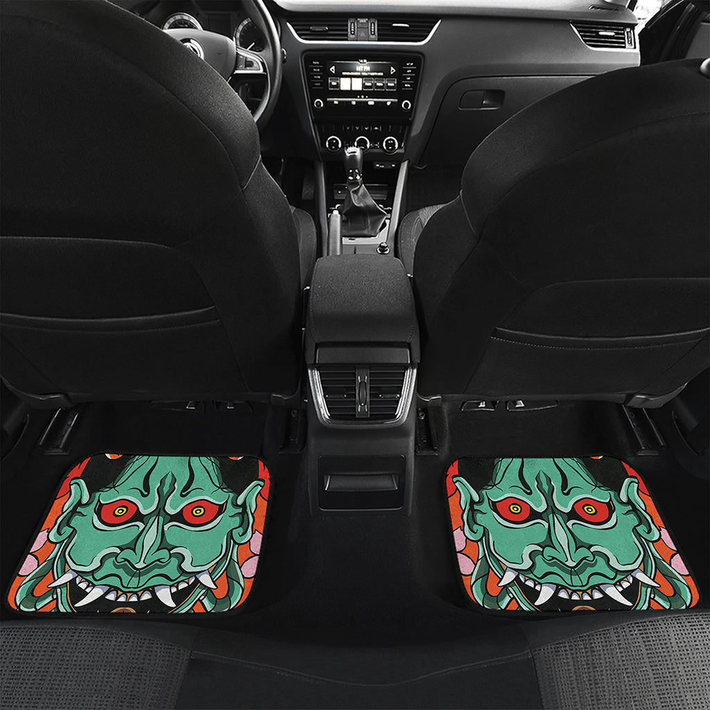 Japanese Demon Print Front and Back Car Floor Mats