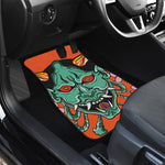 Japanese Demon Print Front and Back Car Floor Mats