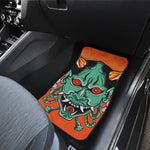 Japanese Demon Print Front and Back Car Floor Mats