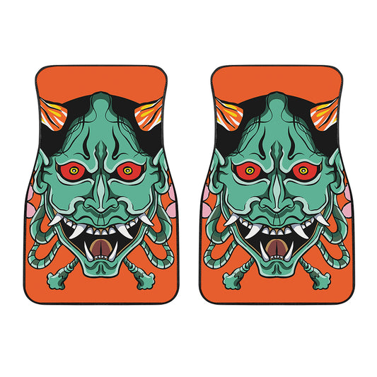 Japanese Demon Print Front Car Floor Mats