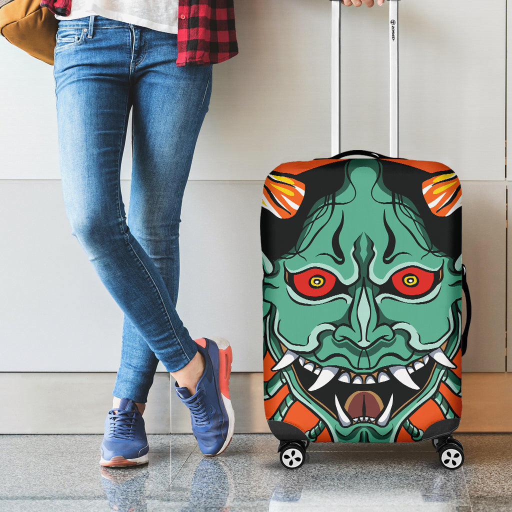 Japanese Demon Print Luggage Cover