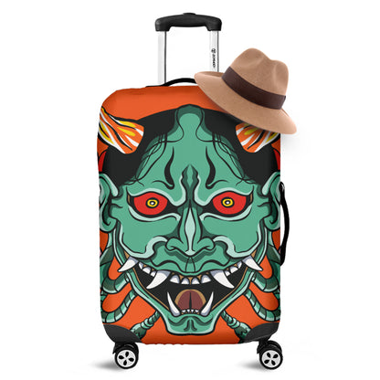 Japanese Demon Print Luggage Cover