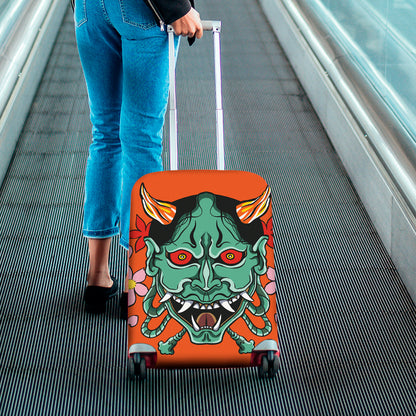 Japanese Demon Print Luggage Cover