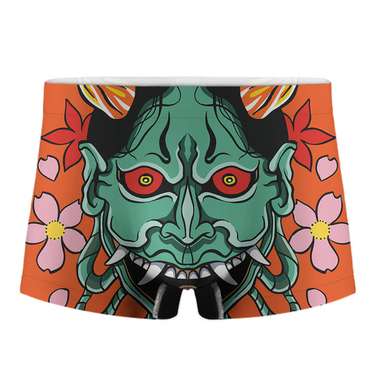 Japanese Demon Print Men's Boxer Briefs