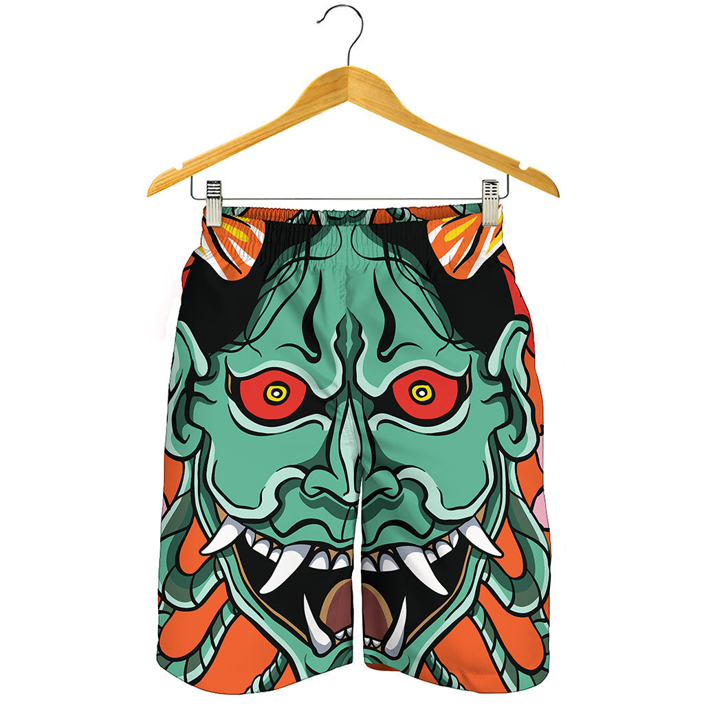 Japanese Demon Print Men's Shorts