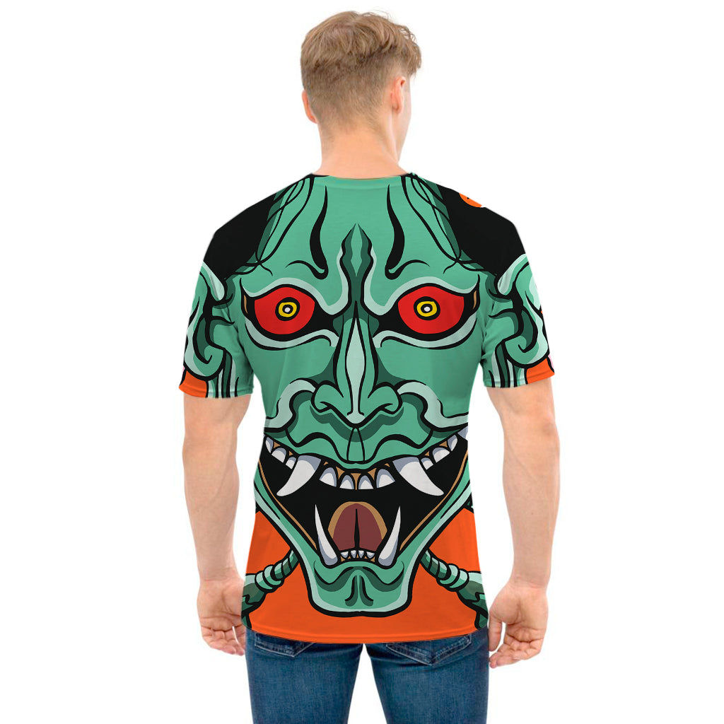 Japanese Demon Print Men's T-Shirt