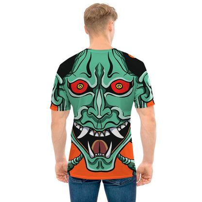 Japanese Demon Print Men's T-Shirt