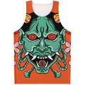 Japanese Demon Print Men's Tank Top