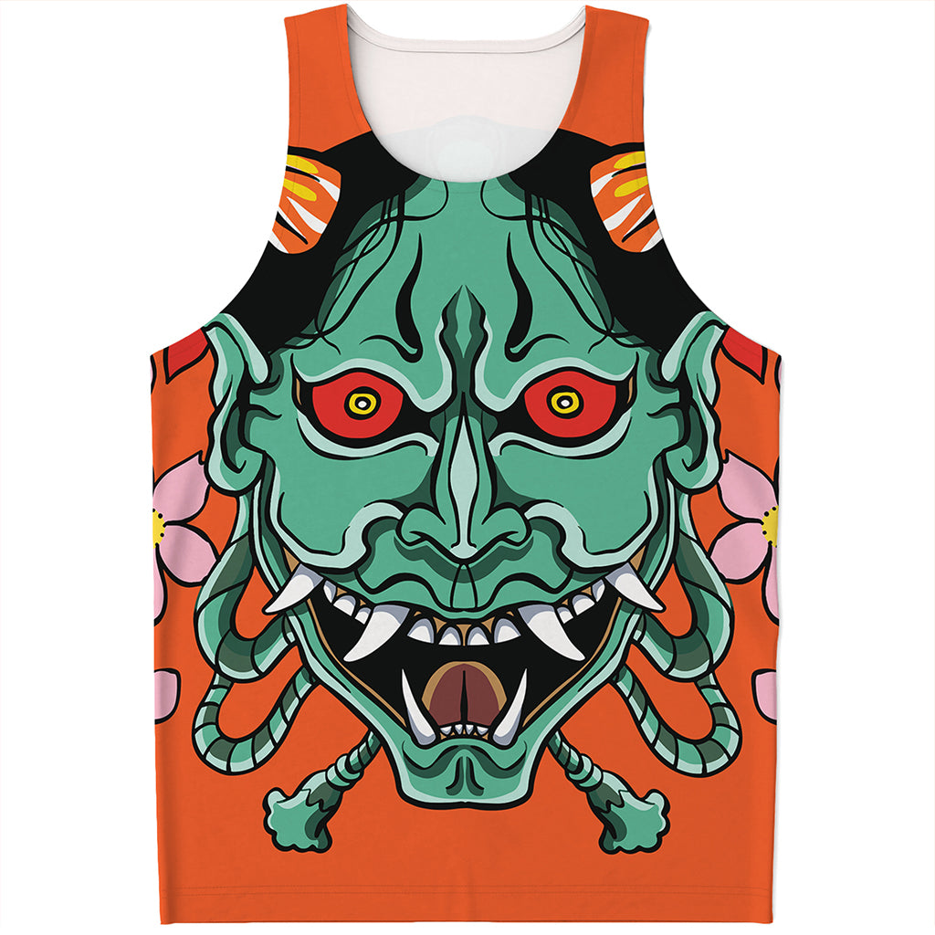 Japanese Demon Print Men's Tank Top