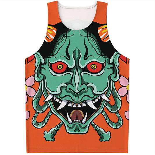 Japanese Demon Print Men's Tank Top