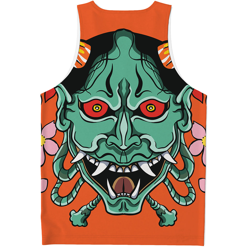 Japanese Demon Print Men's Tank Top
